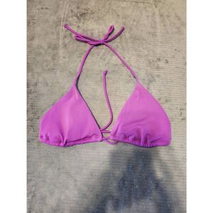 Victoria's Secret Bikini Top Size M | Purple Triangle Swim Top | Adjustable Ties